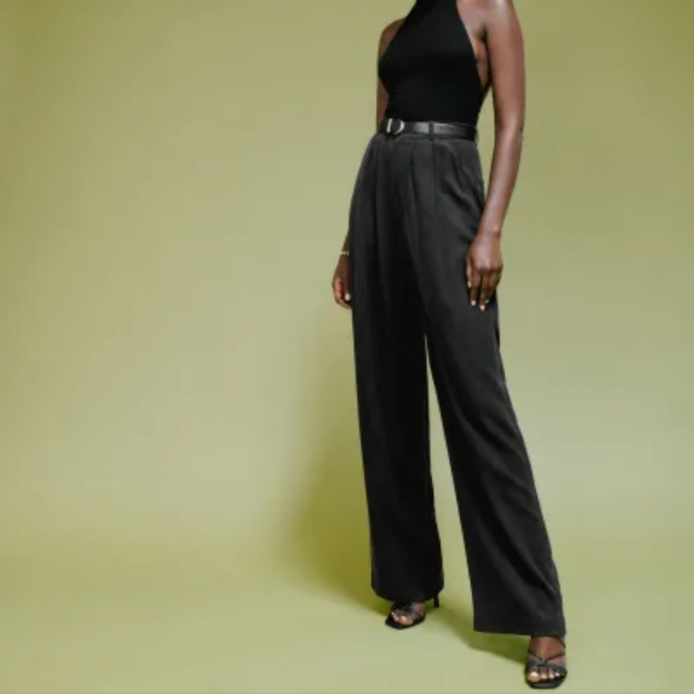 Reformation Mason pants in black